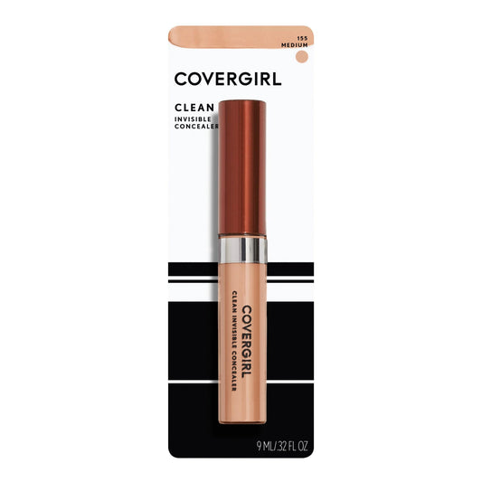 COVERGIRL Clean Invisible Lightweight Concealer, 155 Medium