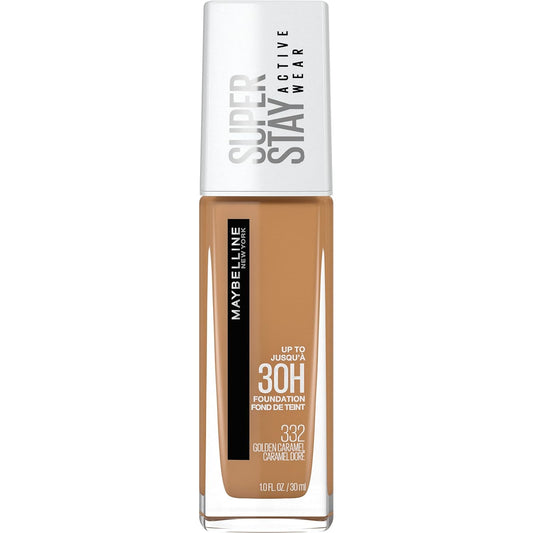 WHOLESALE Maybelline Super Stay Full Coverage Liquid Foundation Active Wear Makeup, Up to 30Hr Wear, Transfer, Sweat & Water Resistant, Matte Finish, Golden Caramel, 125 units