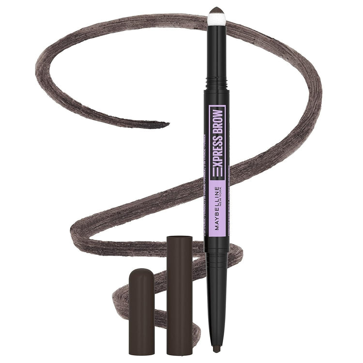 Maybelline Express Brow 2-In-1 Pencil and Powder Eyebrow Makeup Black Brown 262