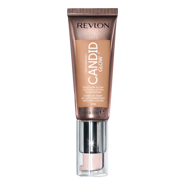 Revlon PhotoReady Candid Glow Moisture Glow Anti-Pollution Foundation, 270 Medium Beige, 0.75 fl oz