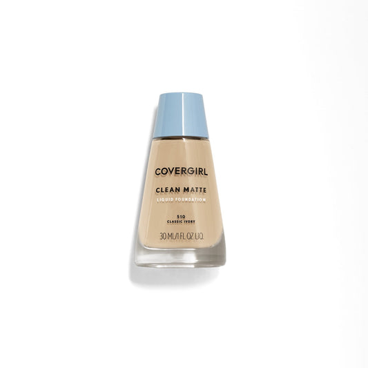 COVERGIRL Clean Matte Liquid Foundation, 510 Classic Ivory, 1 oz