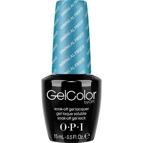 OPI Nail Polish Lacquer Dining Al Frisco (HL F54) 0.5oz Shimmering Blue Polish
