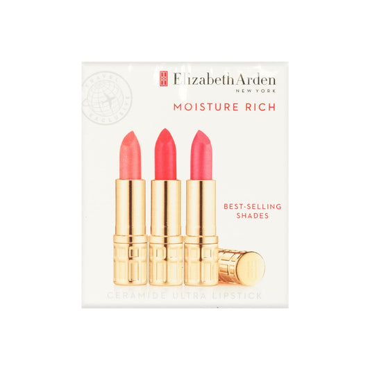 Elizabeth Arden Moisture Rich Ultra Lipstick Trio Melon, Cherry Bomb & Petal 3.5 oz