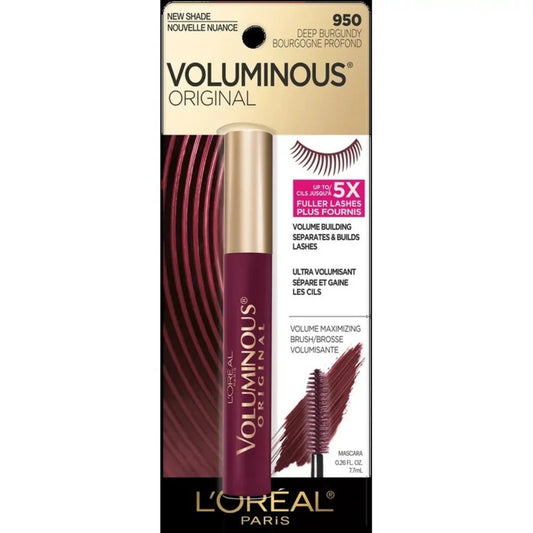 L'Oreal Paris Voluminous Original Eyelash Mascara. Deep Burgundy, 950