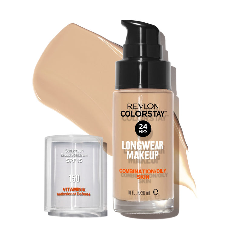 Revlon ColorStay Liquid Foundation Makeup, Matte Finish, Combination/Oily Skin, SPF 15, 150 Buff, 1 fl oz