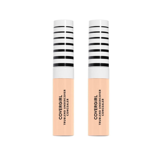 COVERGIRL TruBlend Undercover Concealer, Porcelain, 0.33 oz, Full Coverage, Pack of 2
