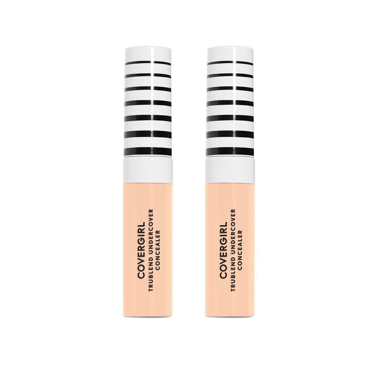 COVERGIRL TruBlend Undercover Concealer, Porcelain, 0.33 oz, Full Coverage, Pack of 2