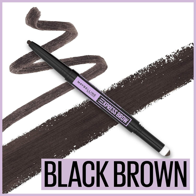 Maybelline Express Brow 2-In-1 Pencil and Powder Eyebrow Makeup Black Brown 262