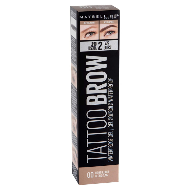 Maybelline Tattoostudio Waterproof Eyebrow Gel Makeup, 00 Light Blonde
