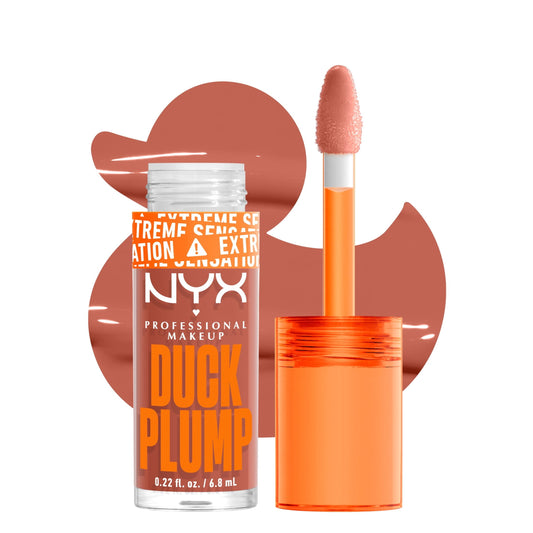 NYX Professional Makeup Duck Plump Plumping Lip Gloss, Apri-Caught, 0.23 fl oz