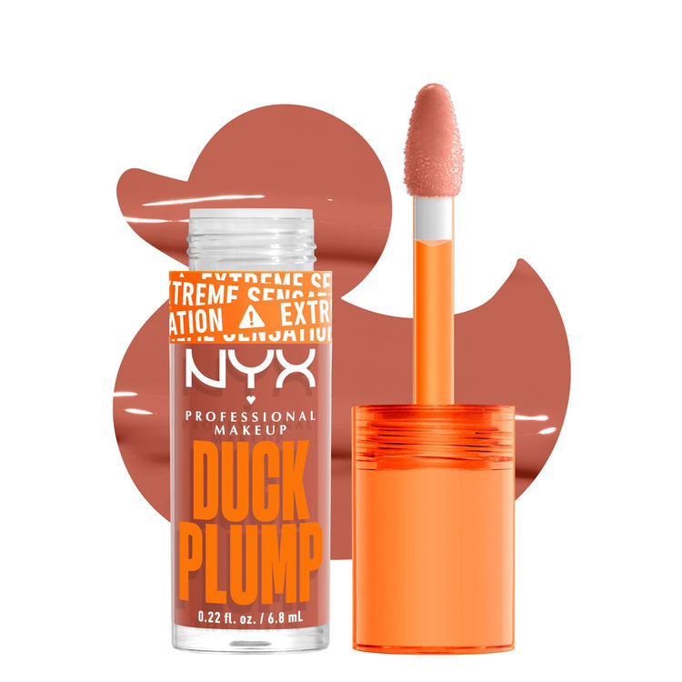 NYX Professional Makeup Duck Plump Plumping Lip Gloss, Apri-Caught, 0.23 fl oz