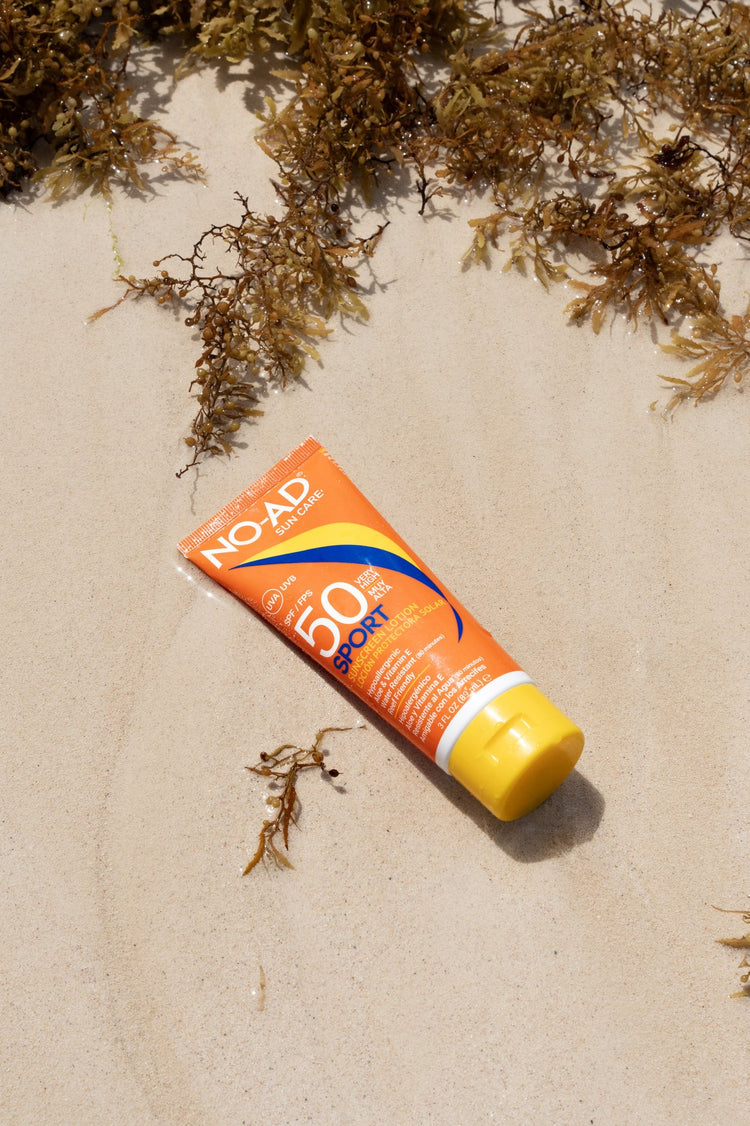 NO-AD SPF 50 SPORT Sunscreen Lotion | Hypoallergenic | Broad Spectrum UVA/UVB Protection | Water Resistant | Octinoxate & Oxybenzone Free with moisturizing Vitamin E and Aloe 3oz | Pack of 3