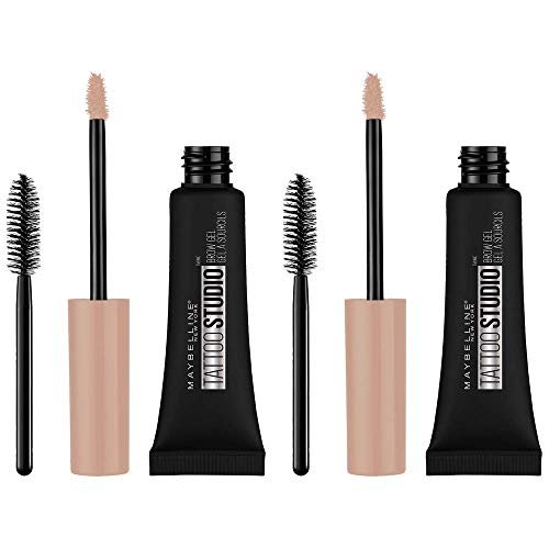 Maybelline Tattoo Studio Waterproof Eyebrow Gel, Blonde, Pack of 2