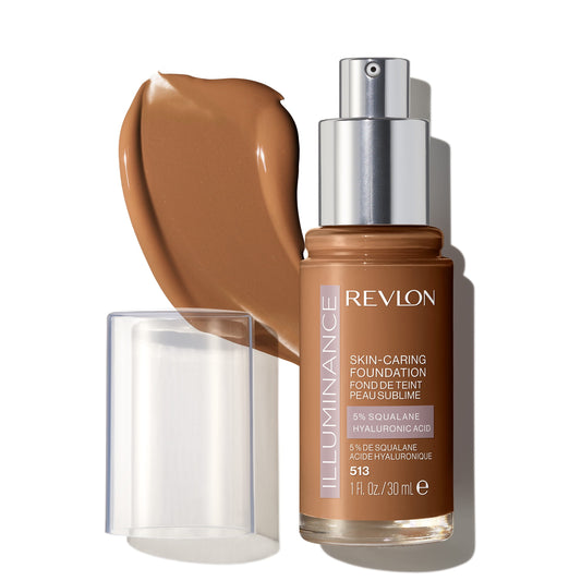 Revlon Illuminance Skin-Caring Liquid Foundation, 513 Brown Suede, 1 fl oz.