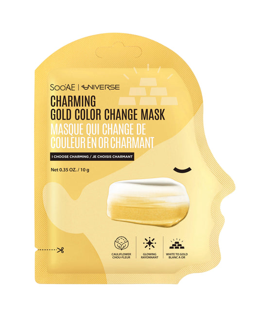 Soo'AE Charming Gold Color Change Mask, 0.35 oz, Pack of 12