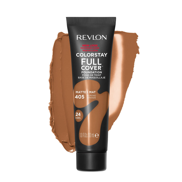Revlon ColorStay Full Coverage Cream Foundation Makeup, Matte Finish, 405 Almond, 1.0 fl oz