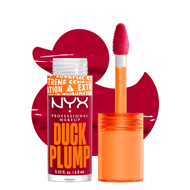 NYX Professional Makeup Duck Plump Plumping Lip Gloss, Hall of Flame, 0.23 fl oz