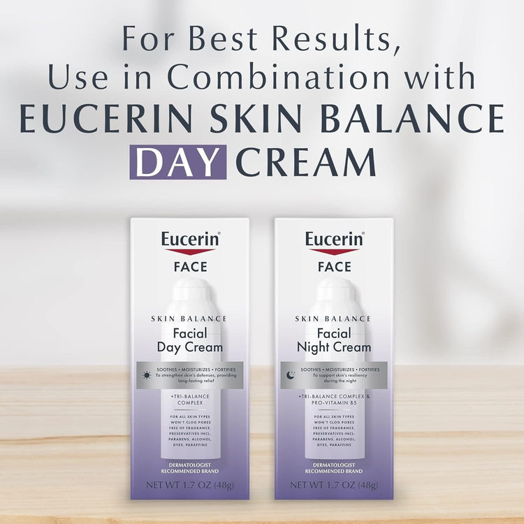 Eucerin Skin Balance Facial Night Cream Preservative and Fragrance Free 1.7 oz
