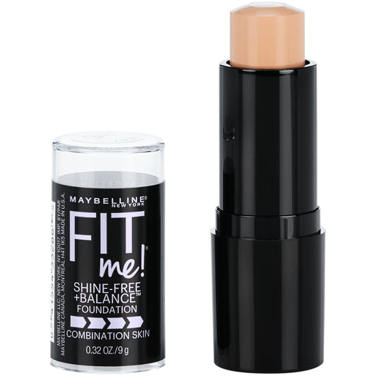 Maybelline Fit Me Matte + Poreless Shine-Free Stick Foundation Makeup, 115 Ivory
