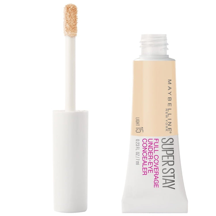 Maybelline Super Stay Full Coverage, Long Lasting Under-Eye Concealer, Light, 0.23 fl. oz.