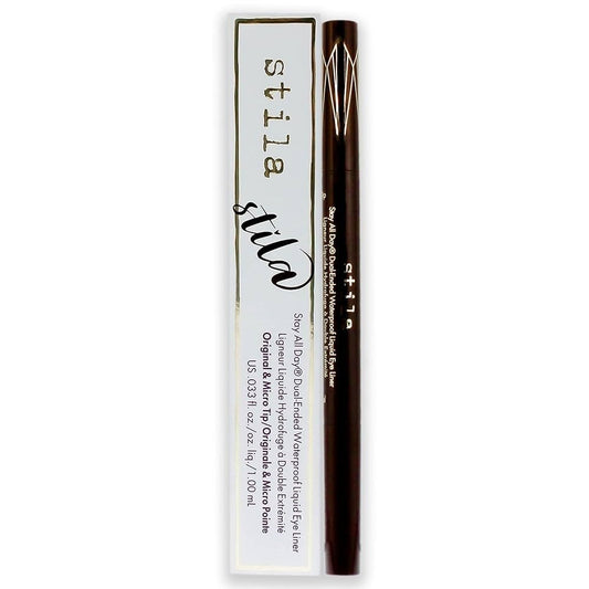 Stila Stay All Day Dual-Ended Waterproof Liquid Eye Liner .033 oz Intense Black