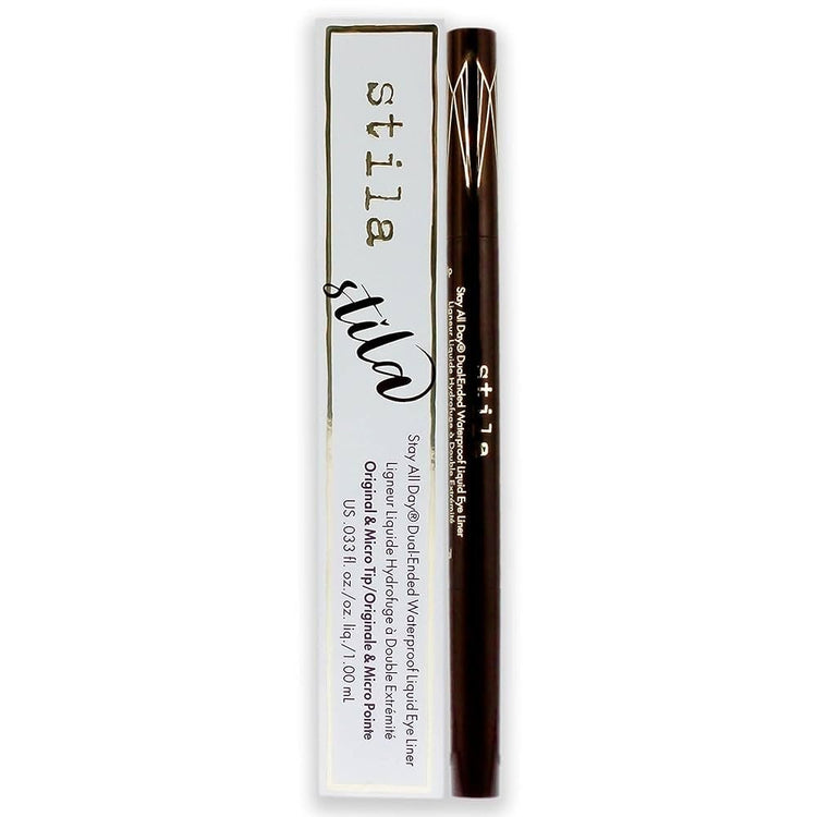 Stila Stay All Day Dual-Ended Waterproof Liquid Eye Liner .033 oz Intense Black