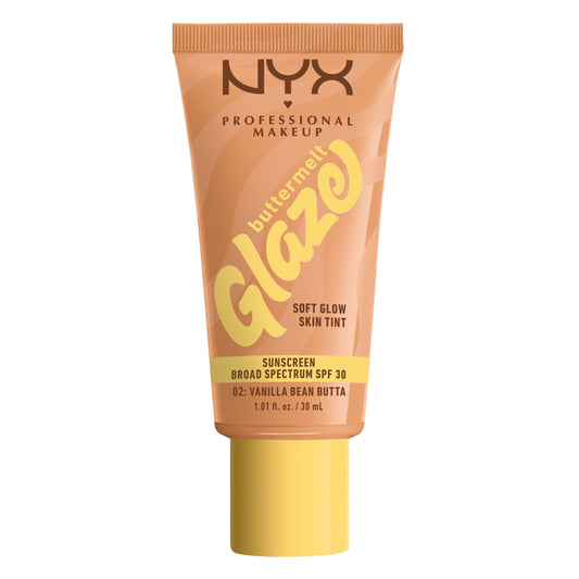 NYX Professional Makeup Buttermelt Glaze Tinted Moisturizer, SPF 30, Vanilla Bean Butta, All Skin Types, 1.01 fl oz