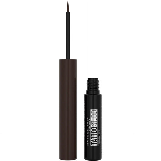 Maybelline Tattoo Studio Liquid Ink Eyeliner Eye Makeup, Dark Henna Brown