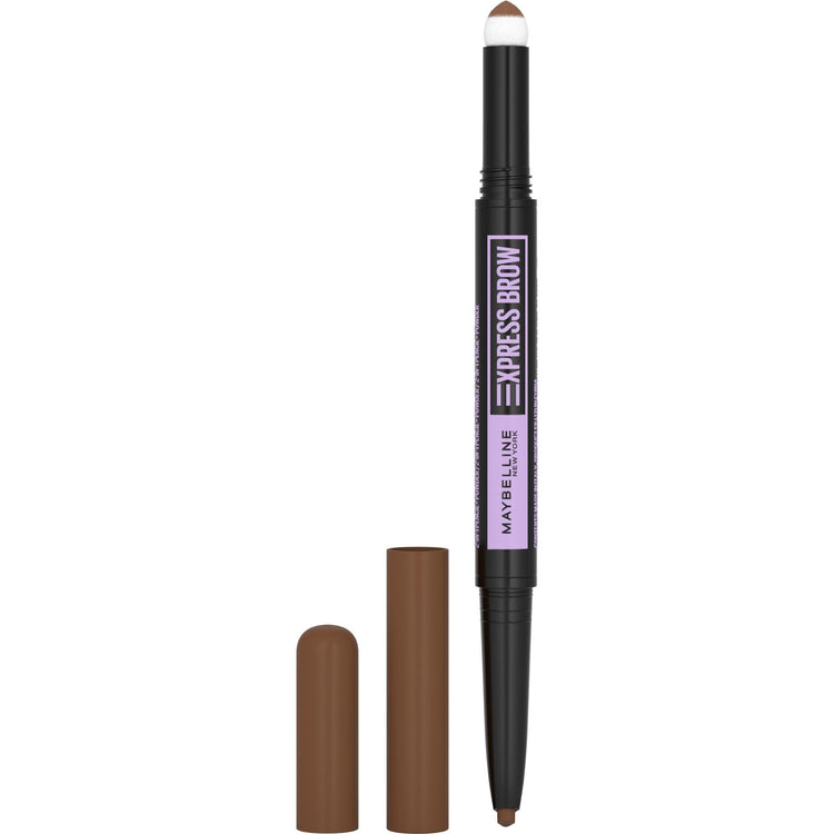 Maybelline Express Brow 2-in-1 Pencil and Powder Eyebrow Makeup, Soft Brown