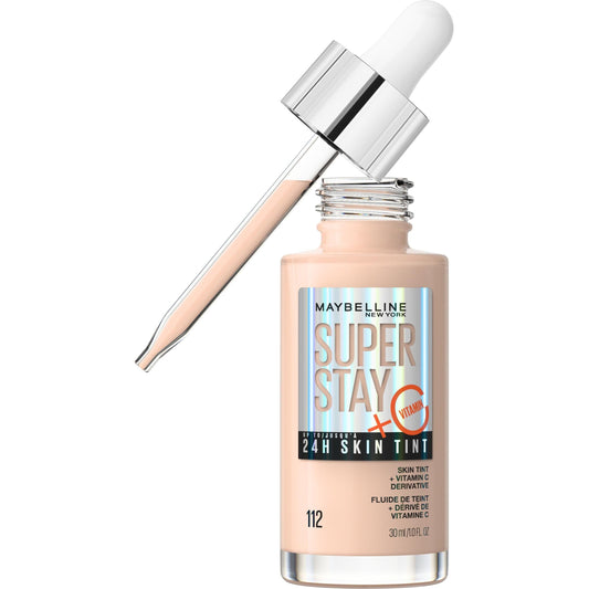 Maybelline Super Stay Super Stay Up to 24HR Skin Tint with Vitamin C, 112, 1 fl oz