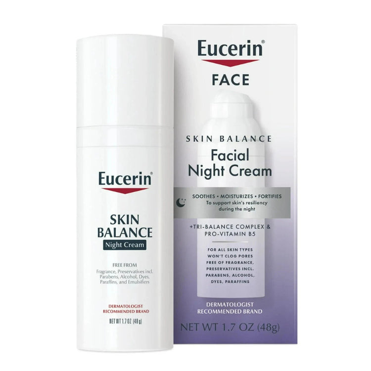 Eucerin Skin Balance Facial Night Cream Preservative and Fragrance Free 1.7 oz