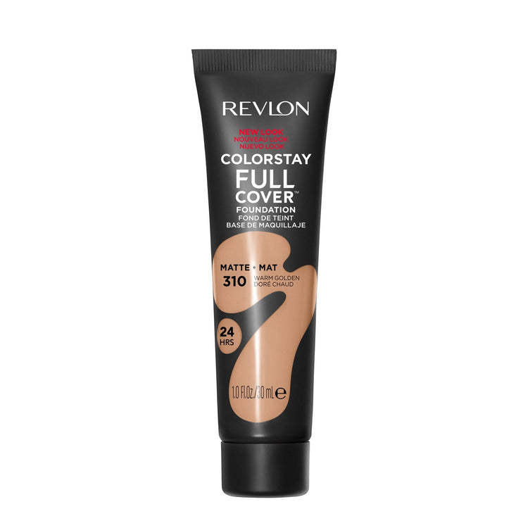 Revlon ColorStay Full Coverage Cream Foundation Makeup, Matte Finish, 310 Warm Golden, 1.0 fl oz