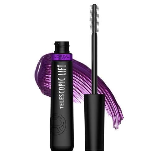 Loreal Paris Telescopic Lift Colored Mascara, Lash Lift Galactic Purple Mascara, 0.33 Fl Oz
