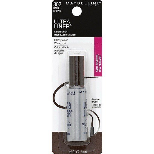 Maybelline- LINEWORKS Ultra Liner Liquid Eyeliner Waterproof -DARK BROWN, NIP