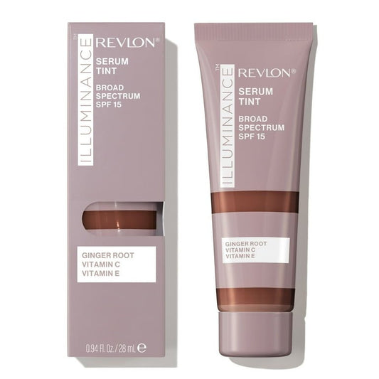 Revlon Illuminance Serum Tint, Liquid Foundation, Light Buildable Coverage, Rich Mahogany, 0.94 fl oz.