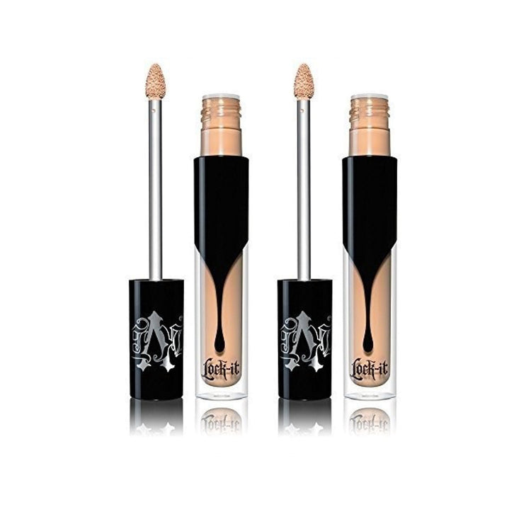 Kat Von D Beauty Lock-It Concealer Creme Light 3 Warm 6.25g, Pack of 2