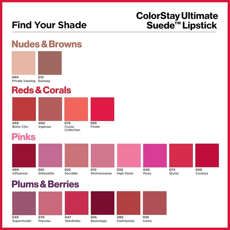 Revlon Colorstay Ultimate Suede Lipstick 0.09 oz 001 - Silhouette