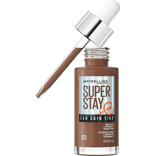 Maybelline Super Stay Super Stay Up to 24HR Skin Tint with Vitamin C, 372, 1 fl oz