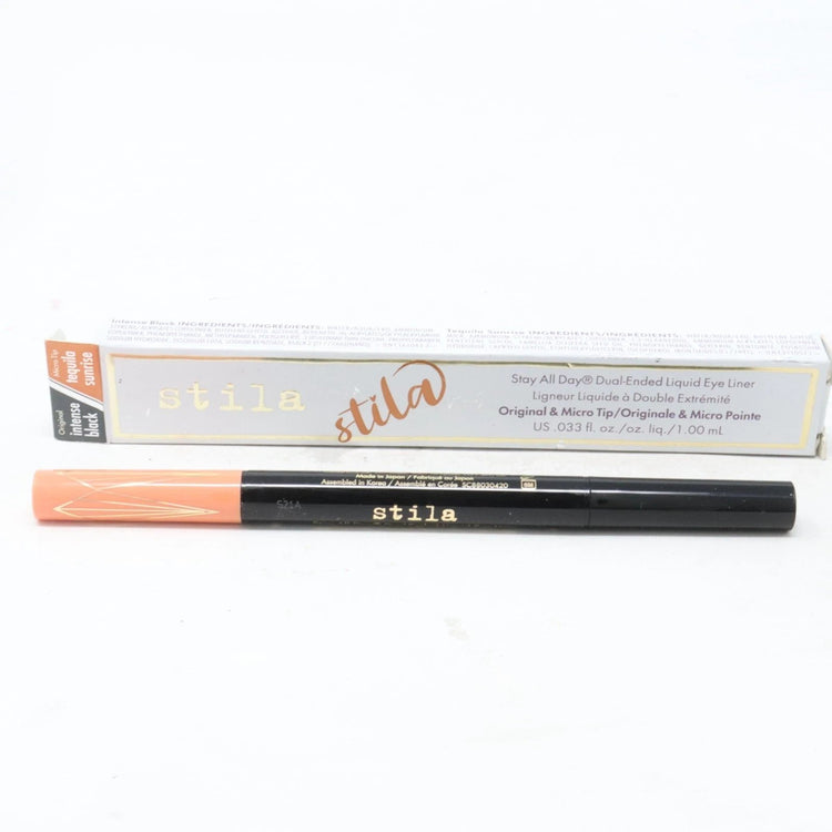 Stila Stay All Day Dual Eye Liner Intense Black / Tequila Sunrise, 0.033 oz