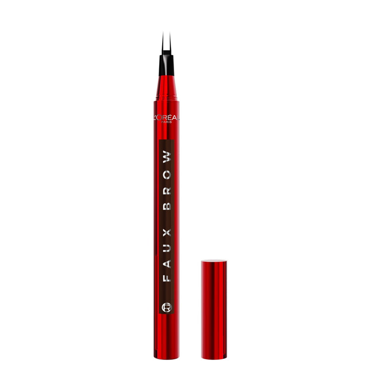 L'Oréal Paris Faux Brow, Waterproof Lightweight Hair-like Eyebrow Color Pen, Dark Brunette, 0.04 fl oz