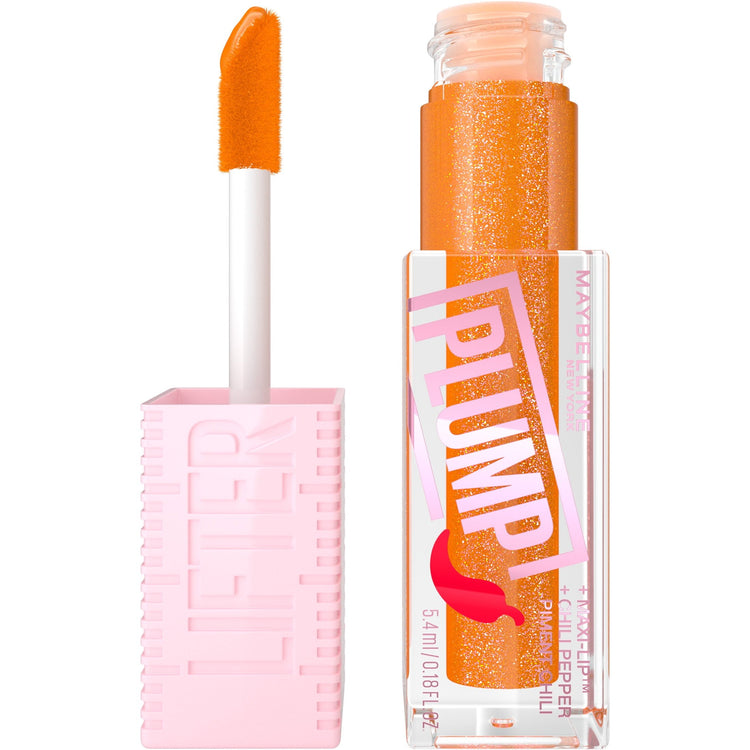 Maybelline Lifter Plump Lasting Lip Plumping Gloss, Hot Honey