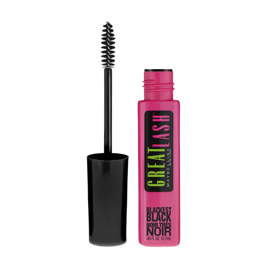 Maybelline Great Lash Washable Mascara, Blackest Black, 0.43 fl. oz.