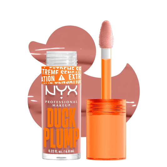 NYX Professional Makeup Duck Plump Plumping Lip Gloss, Bangin Bare, 0.23 fl oz