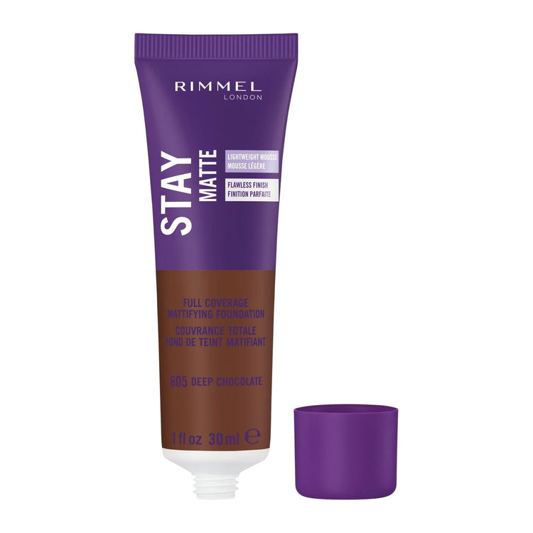 Rimmel London Stay Matte Liquid Foundation, Deep Chocolate, 1 oz