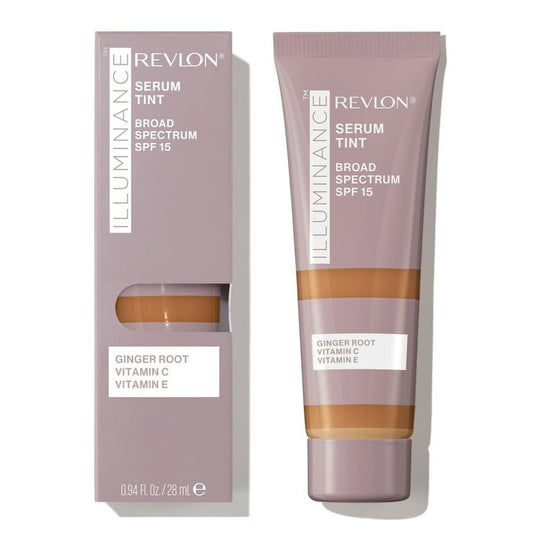 Revlon Illuminance Serum Tint, Liquid Foundation, Light Buildable Coverage, Warm Caramel, 0.94 fl oz.