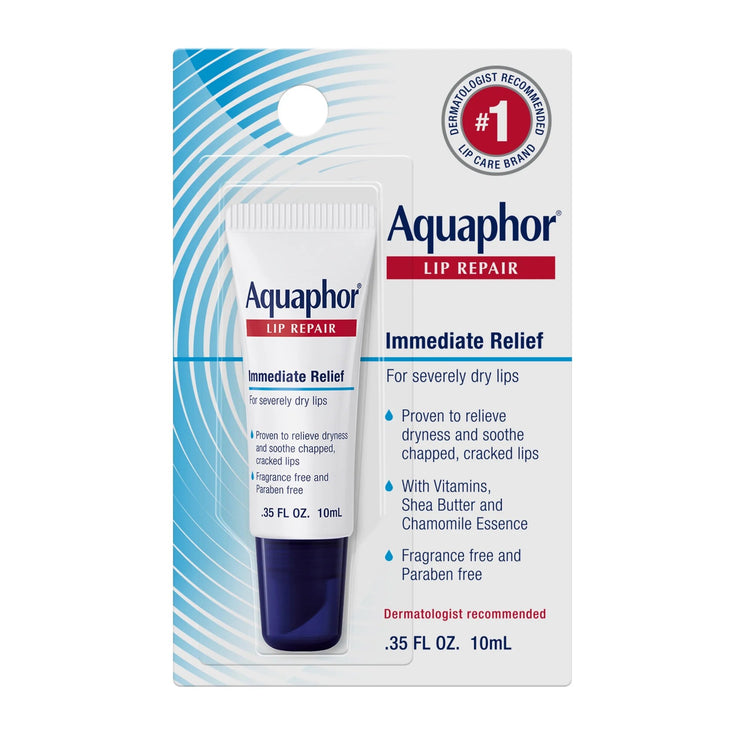 Aquaphor LIP Repair Severely Dry Lips Balm Soothe Shea Butter .35 oz/10mL
