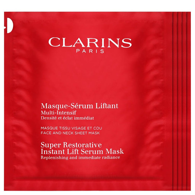 CLARINS SUPER RESTORATIVE INSTANT LIFT SERUM 5 SHEET MASKS