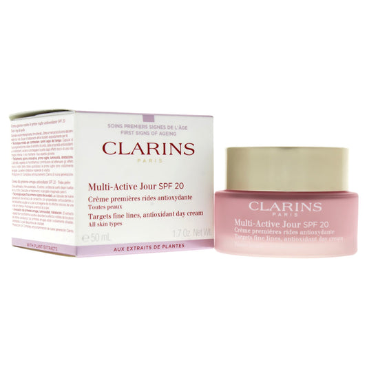 Multi-Active Day Cream SPF 20 - All Skin Types by Clarins for Unisex - 1.7 oz Cream