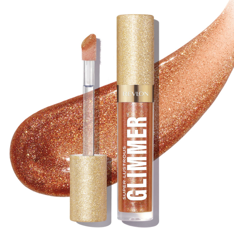 Revlon Super Lustrous Glimmer High-Shine Lip Gloss, 006 Bronze Spark, 0.13 fl oz