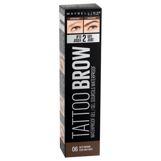 Maybelline Tattoostudio Waterproof Eyebrow Gel Makeup, 06 Deep Brown